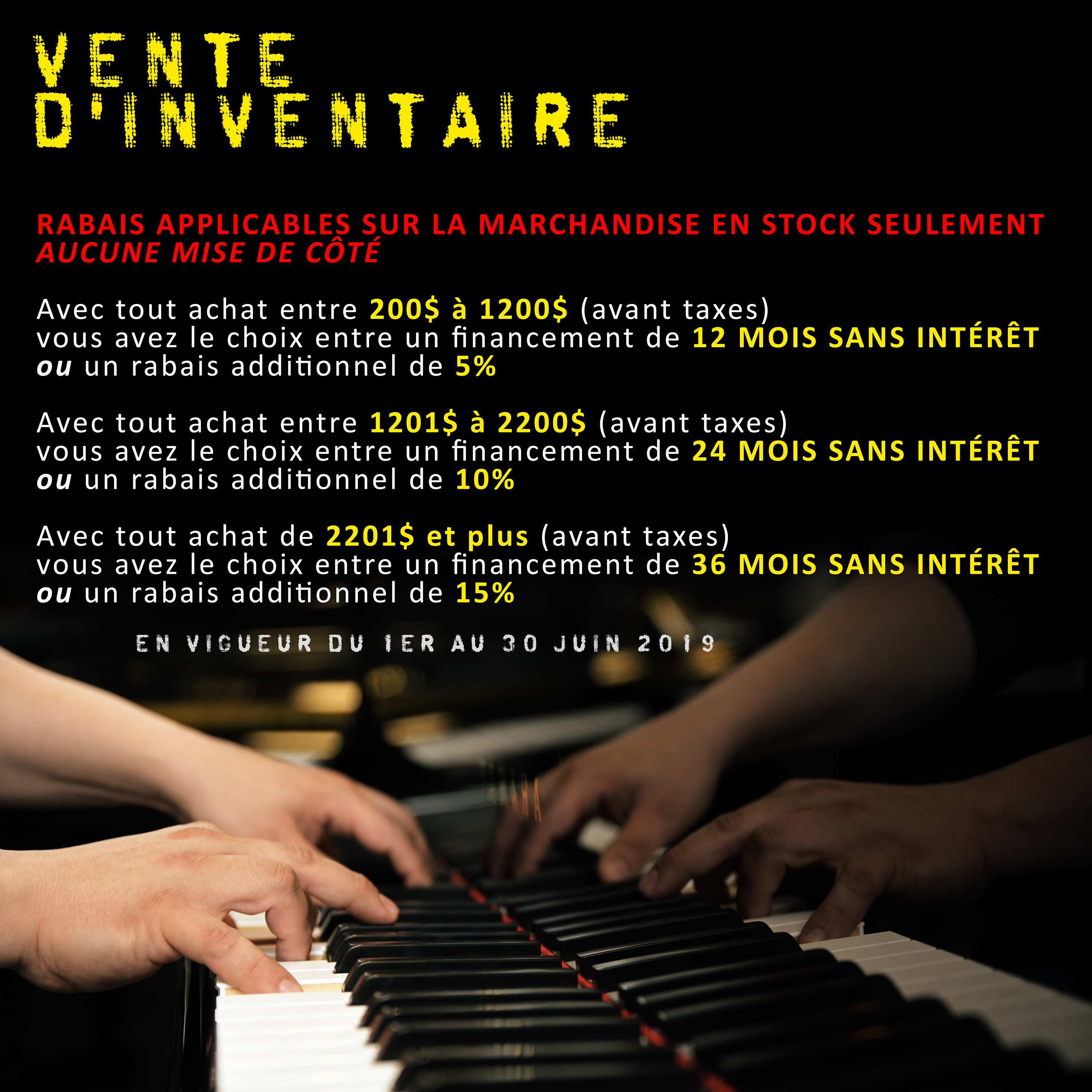 Denis Musique - Vente d'Inventaire Denis Musique - Vente d'Inventaire